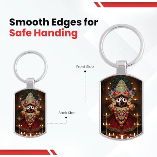 Image of Stylish Metal Keychains with Permanent Glossy Print - Inspirational Quotes & Spiritual Designs - Perfect Key chains for loved ones, Personal Use, Gifts & Return Gifts