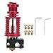 Estrusore per stampante 3D aggiornato con kit hot end, blocco riscaldante per estrusione del set hotend con sostituzione dell'ugello da 1,75 mm / 0,3 mm 0,4 mm 0,6 mm per E3D V6 PRUSA(Short-range)