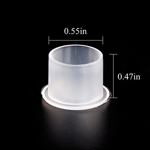 Tattoo Ink Caps Medium - 1000PCS Disposable Plastic Tattoo Ink Cap with Base Tattoo Cups for Tattooing, Tattoo Ink, Tattoo Supplies (14 * 12mm)