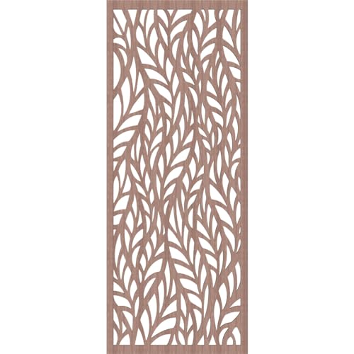 Image of 19 3 /8 inchW x 49 3 /8 inchH x 3 /8 inchT Ortonville Decorative Fretwork Wood Wall Panels, Walnut