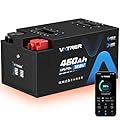 VATRER POWER 12.8V 460Ah Self-Heating LiFePO4 RV Battery, APP Monitoring, Built-in 300A BMS, Max. 3840W Load Power, 5880Wh Usable Energy, 5000+ Cycles Lithium Battery, Perfect for RV, Motorhomes