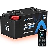 VATRER POWER 12.8V 460Ah Self-Heating LiFePO4 RV Battery, APP Monitoring, Built-in 300A BMS, Max. 3840W Load Power, 5880Wh Usable Energy, 5000+ Cycles Lithium Battery, Perfect for RV, Motorhomes