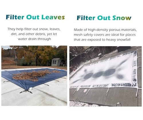 Bâche d'hiver robuste pour piscine creusée - Solution de sécurité pour toutes les saisons