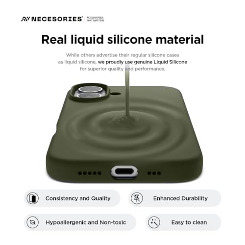 Image of Liquid Silicone Shockproof Case Back Cover for iPhone 15 Pro