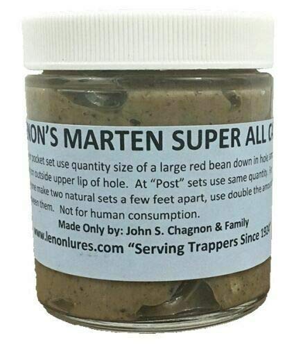 Lenon's Marten Super All Call Lure 8 oz Jar Long Liner Trapper's Special