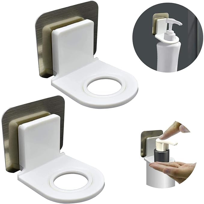 OZKET Magic Sticker Sanitizer Bottle Holder Wall Mounted Shampoo Handwash Dispenser Stand Self Adhesive Shampoo Suction Plastic Shower Gel Bottle Rack Hook Holder (Set of 2 Hook, Bottle Not Included) (B0CVV272NY) Amazon Price History, Amazon Price Tracker