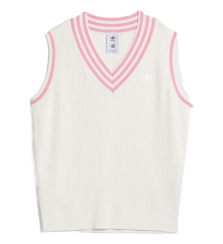 Chaleco de punto adidas Originals MAXALLURE unisex en blanco tiza