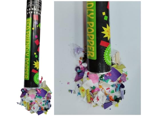 Image of Crave Party Poppers - Confetti Poppers for Birthdays, Bachelor & Anniversary Parties (4 Pack, 30cm, Eco-Friendly)
