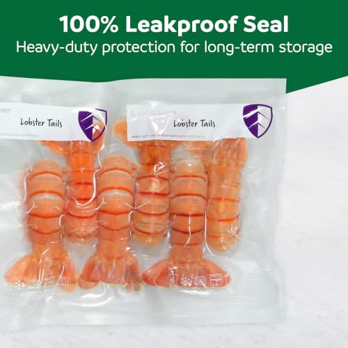 Image of FoodSaver Heavy Duty Vacuum Sealer Rolls, 4 Pack 8 inch x 17.5' Rolls (70 Total Feet), 30% Thicker BPA-Free Bags for Food Storage, Sous Vide, Meal Prep