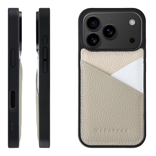 HANATORA for iPhone 17Pro �P�[�X �{�v �ϏՌ� �X�}�z�P�[�X �X�}�z �J�[�h�|�P�b�g �p�X�e���J���[ �V�������N�J�[�t���U�[ �M�t�g �}�O�l�b�g�Ȃ� �O���[ PSP-17Pro-Gray