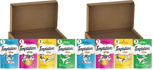 Temptations Cat Treats Classic Crunchy and Soft Feline Favorites Variety Pack,3 oz. Pouches,(Pack of 12) - image 1