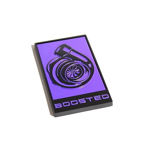 Image of GT350 Style Boosted Badge (White) (Purple)