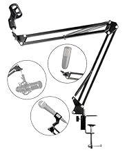 ADJUSTABLE: The RockJam Mic stand is flexible to your needs, easily change the height, angle of your microphone and direction of your microphone stand with a 90 degree pivot point SOLID: With a frame made of steel and a durable plastic microphone cli...
