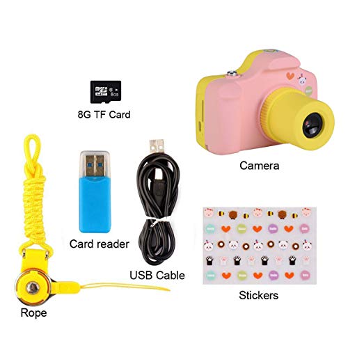 PANNOVO YT001 Mini 1.5 Inch Screen Children Kids Digital Camera with 8GB Cards(Pink) - Thumbnail 5