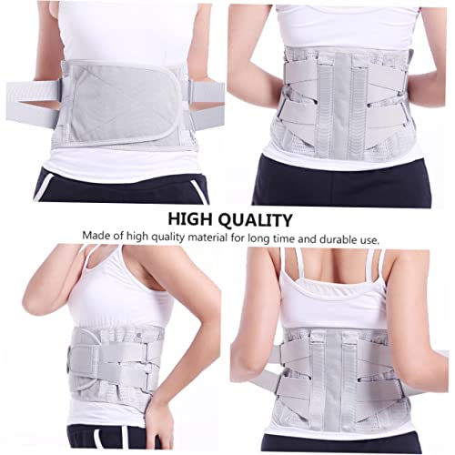 Faja lumbar con soporte de cintura y placa de acero talla S gris miniatura 7