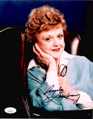 ANGELA LANSBURY AUTOGRAPHED 8x10 COLOR PHOTO+JSA GREAT POSE AS JESSICA FLETCHER