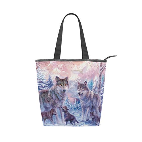 FANTAZIO Sac à main pour femme Motif loups Cover