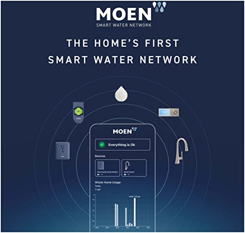 Image of Moen 920-006 Flo 6-Foot Leak Sensing Cable Add On Accessory, For Use with Moen Flo Smart Leak Detector 920-004 (Sold Separately), White