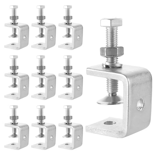JMIATRY 10 Stück C Klemme 0-25mm Edelstahl C Zwingen, Delstahl Heavy Duty trägerklemme für Holzarbeiten Werkzeug, Heimwerken, Autoreparatur