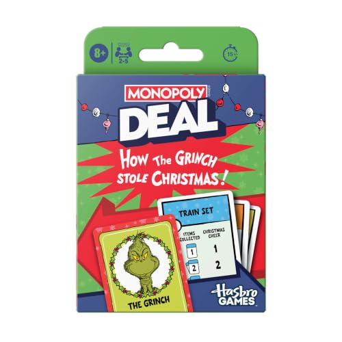 10 Entertaining Options For The Best Board Game For Christmas 2025 2026 16 Monopoly Deal: How the Grinch Stole Christmas! Edition Card