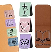 Drawelry Personnalisés Magnétiques Marque-pages En Cuir Avec Nom Fleur