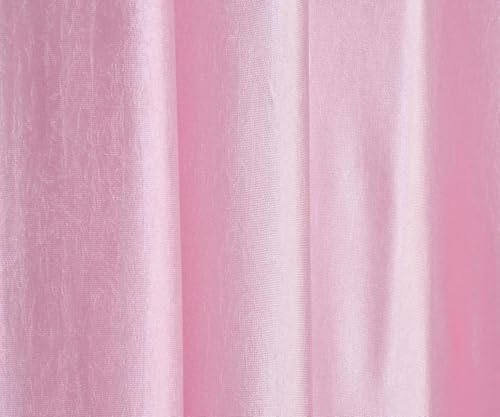 Image of Window Curtains 5 Feet Long for Living Room - Window Curtains Set of 1 Pcs Panel, Curtain Solid Parda for Home Decor & Office Light Pink Colour - 5 feet (48 x 60 Inch) - 1 Pcs