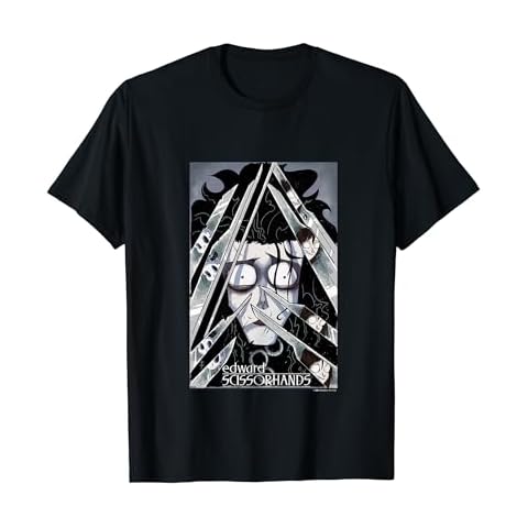 Edward Scissorhands Edward Behind Scissors Comic Book Poster T-Shirt Cover