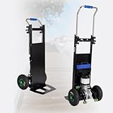Carro para subir escaleras de alta resistencia con mango extensible, capacidad de 250 kg, perfecto para mover artículos pesados, ideal para logística doméstica y uso en almacén