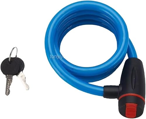 Bicycle Lock with Key – 1.2m Flexible Cable, Anti-Theft Security Lock for Bike, Scooter & Motorcycle (multiple colors)