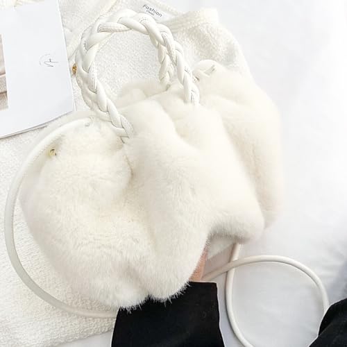 Cloud Shoulder Bag Furry Purse Fluffy Fuzzy Handbags for Women Plush Faux Fur Small Mini Bag for Autumn Winter3