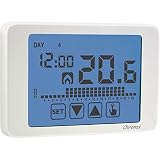 Cambio automático ora legal Vemer VE451100 cronotermostato Chronos Touch Screen de Pared, Blanco