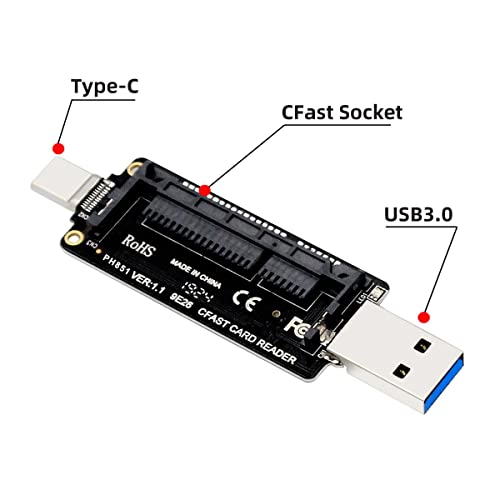 Cablecc Type-C USB-C USB3.0 to CFast 2.0 Card Adapter PCBA CFast Card Reader for Desktop Laptop - Image 4