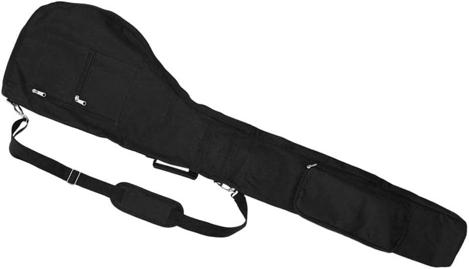 Nylon Golf Bag Travel Case with Adjustable Shoulder Strap - Water-, weight, and Spacious - Great for Sunday Golf Training - Perfect Golf Club Carry Bag for Men and Women - Black