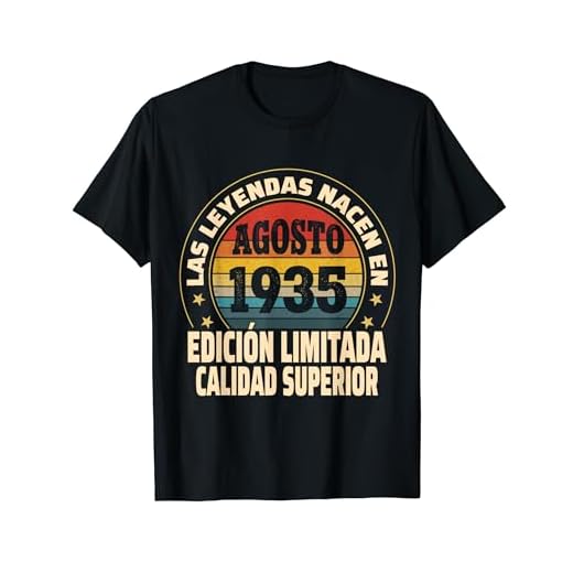 Edición Limitada Agosto 1935 - Cumpleaños 89 Años Camiseta