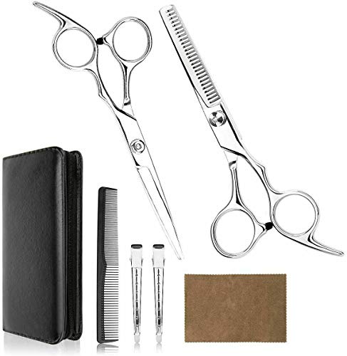 YNR 5.5 Professional Hairdressing Scissors Hair Cutting Thinning Barber Scissors Set