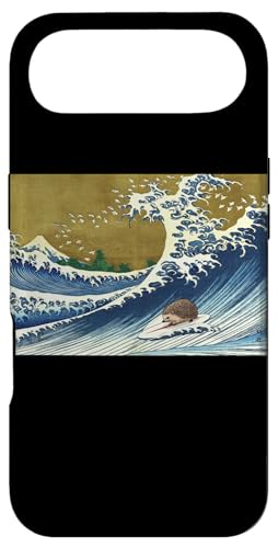 Retro Vintage Surfing A Wave Cute Animal Hedgehog Lover X}zP[X iPhone Air p