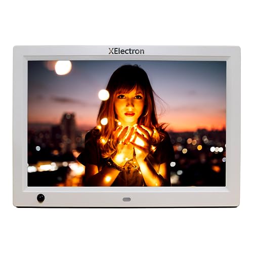 Image of XElectron 15 inch LED Digital Photo Frame /Video Frame with 1280 * 800, 1080P Support Resolution, Plays Images, Video & Music, USB /SD Card Slot, with Remote (15 inch, White)