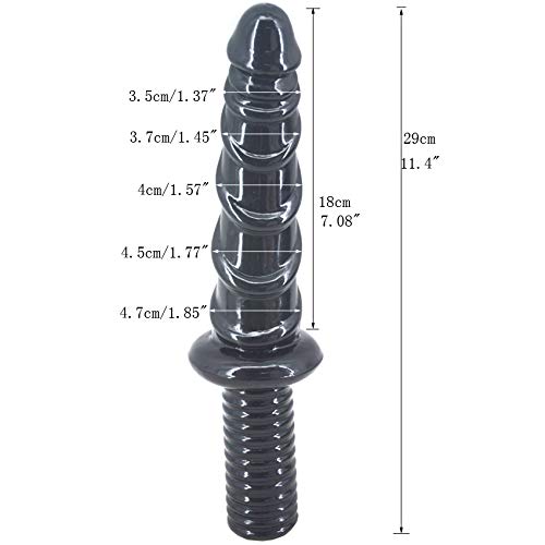 Masturbation et massage de l'anus sans effort avec ce gode noir - 3