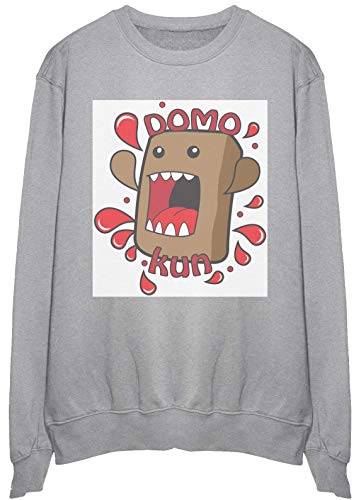 Sweatshirt Pullover Domo Kun marron taille XL vêtement streetwear oversize