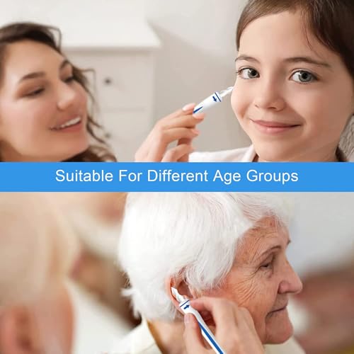 Ohrenschmalz Entferner, Q-grips Ohrenreiniger, Sicheres und Weiches 360 Grad Spirale Silikon Ear Cleaning kit mit 16 abwaschbaren Ersatzköpfen, Geeignet für Kinder und Menschen