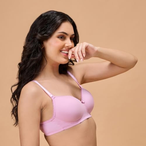 Image of NYKD Women's Cotton Blend Wire Free Modern Non-Padded T-Shirt Bra