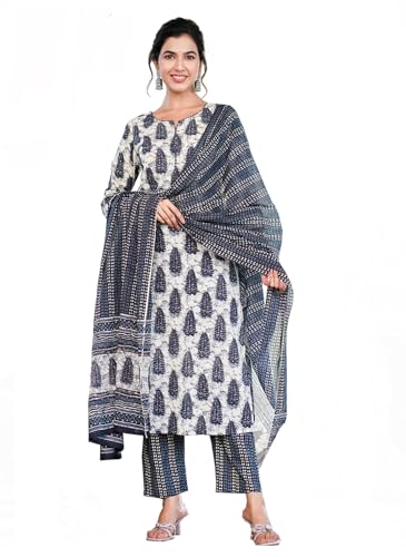 Image of SKY FAB Women Rayon Maternity and Feeding Kurta Pant Set and Dupatta with Invisible Zip
