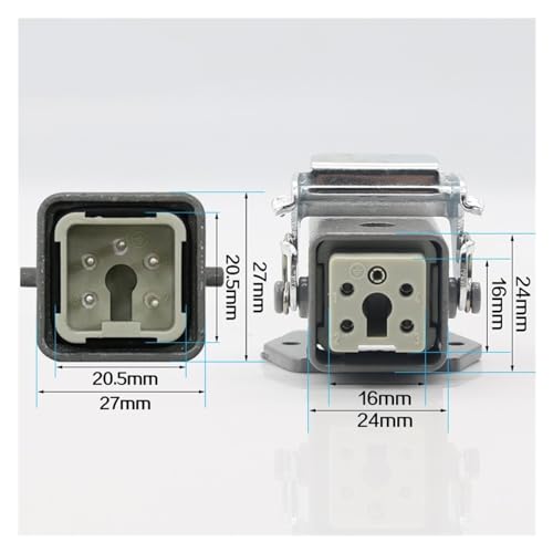 Conector pesado horizontal 5(4+1)10A 250V HA-005-3 miniatura 5