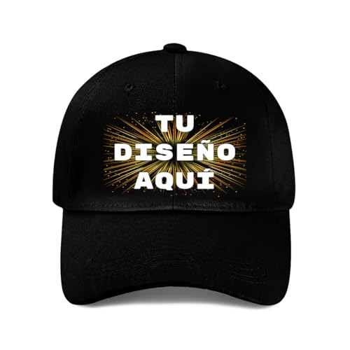 ROHBVMN Gorra Personalizada - Gorras Beisbol Personalizado,Gorra Trucker con Foto/Logo/Texto, para Hombre y Mujer, Negra Deportiva Estilo Casual