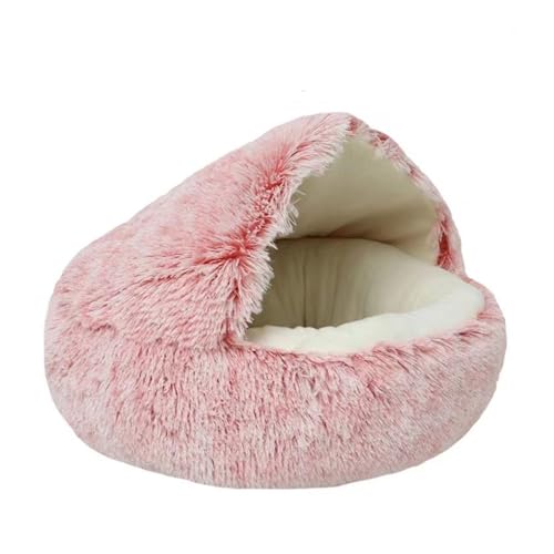 Lit pour chat rond en peluche douce matelas chaud avec housse - 2