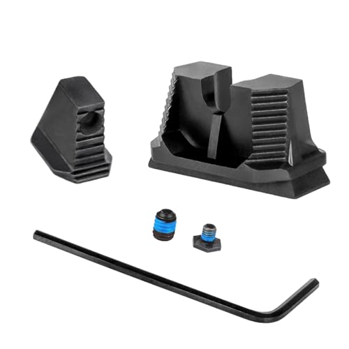 Co-Witness Height Red Dot Sight Optic Front & Rear Iron Sights for Glock 17,17L,19,22,23,24,25,26,27,28,31,32,33,34,35,37,38,39