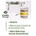 GUSTO [48 Sets - 8 oz. Plastic Deli Disposable Food Storage Containers with Airtight Lids - Slime Containers (Formerly Comfy Package)