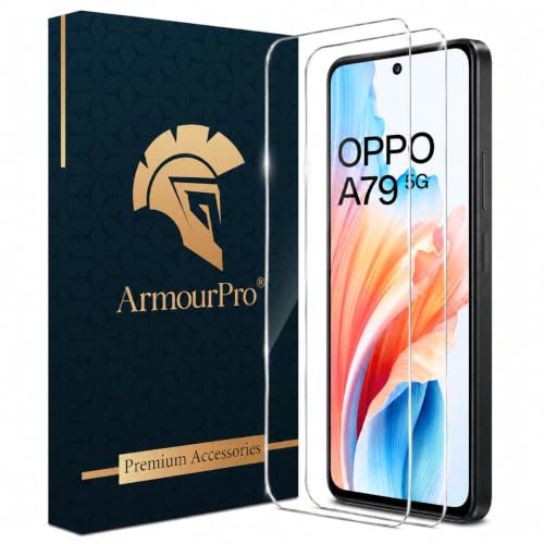 Image of ArmourPro 3D Borderless Tempered Glass for Oppo A3 Pro, A3x and Oppo A79, Set of 2 HD Clear Screen Protectors with 3D Curved Edges, 9H Hardness, Oleophobic Coating, Case Friendly