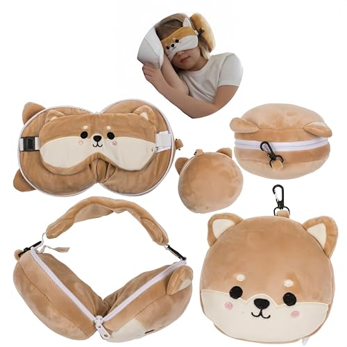 HJYDGJ Almohada con antifaz para dormir, almohado de viaje 2 en 1