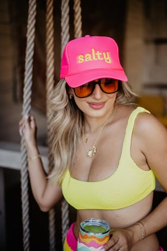 Image of KATYDID Salty Foam Trucker Hat - Adjustable Trucker Hat with Mesh Netting - Fully Embroidered Trucker Hat for Women